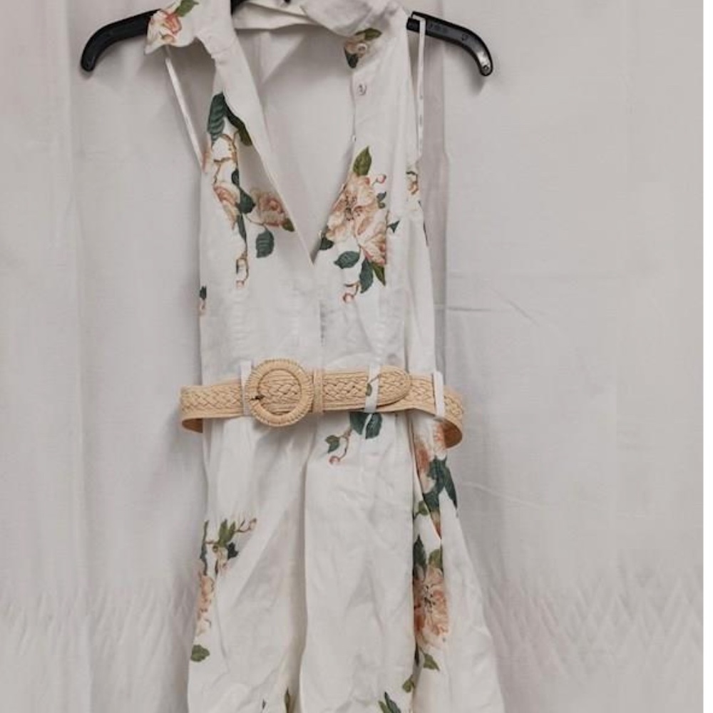 Zimmermann Kirra Halter Neck Floral Print Romper Women's Dress Sz 0